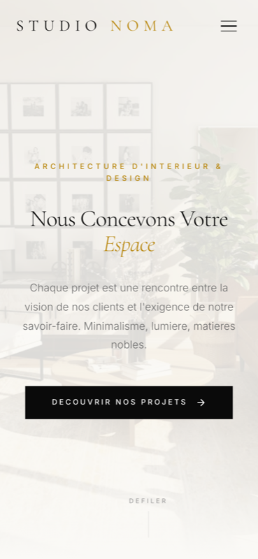 Realisation Studio Noma — Architecture d'interieur · Site premium